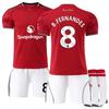 2025-26 Manchester United Home #8 B.FERNANDES Sport Training Jersey Set with Socks Teens Kids Adults Custome Name Football Kits