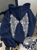 2026 Bestseller Rhinestone Wings Pullover Hoodie - Men's & Women's European Long Sleeve Style