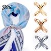 Durable Scarf Fastener Button X-Type Design Compact Size Versatile Alloy