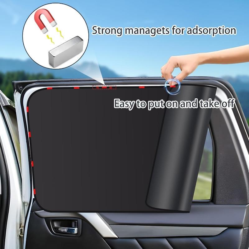 Full Blackout Car Window Shades - Magnetic Side Window Privacy Curtains, Perfect for Camp Privacy & Car Cover