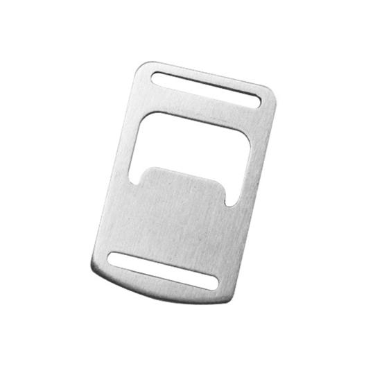 2Pcs Bottle Opener Labor-saving Stainless Steel Outdoor Camping Webbing Buckle Design Bottle Opener Kitchen Tool
