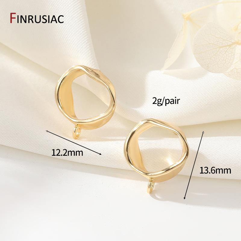 

DIY Earrings Jewelry Making Supplies 14K Gold Plated Brass Stud Earring Posts Findings,Accessories For Earrings 1 pair