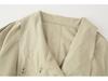 European & American Style Women's Fashion Double-breasted Stand Collar Twill Waist-cinching Short Jacket 2025