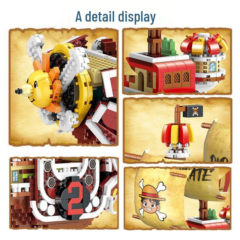 Pirate King Thousand Sunny Model Building Blocks Toy - Educational Assembly Gift for Boys