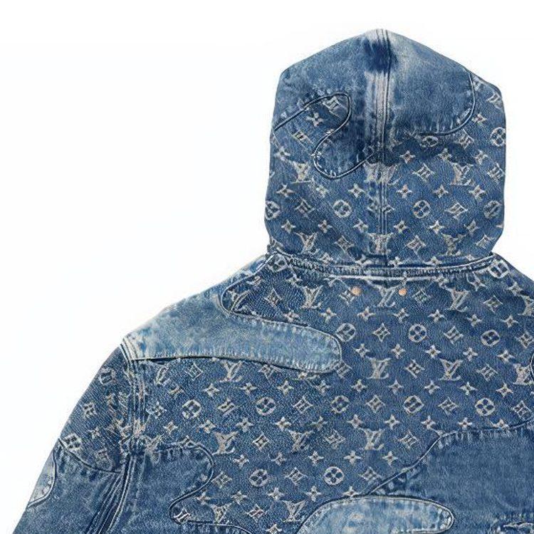 Louis Vuitton x Nigo 2010s patchwork hooded denim jacket 1A9K6B