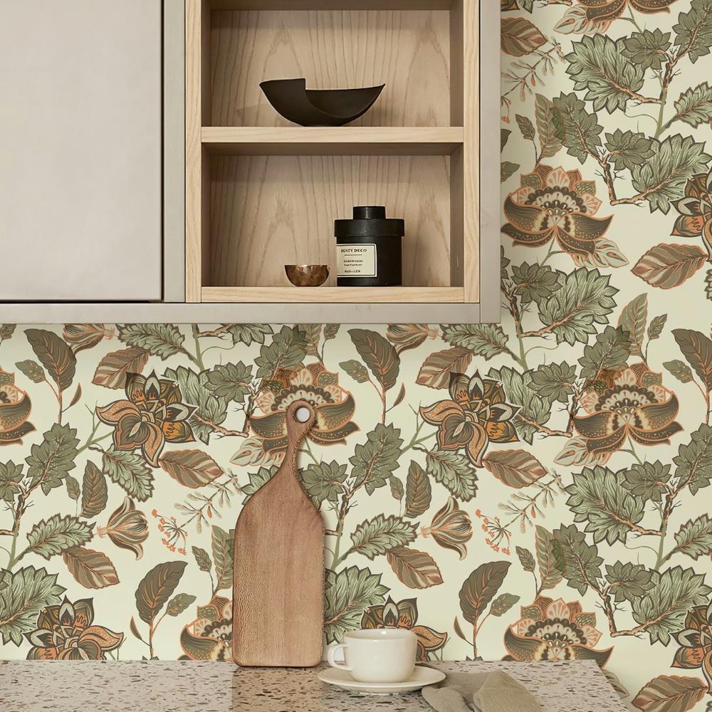 Fashion Floral Wallpaper Waterproof Pvc Self-Adhesive Wallpapers Peel And Stick Removable Furniture Stickers Home Decoration