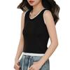 2026 Spring/Summer Women's Sleeveless Two-in-One Modal U-Neck Color Block Slim Fit Vest