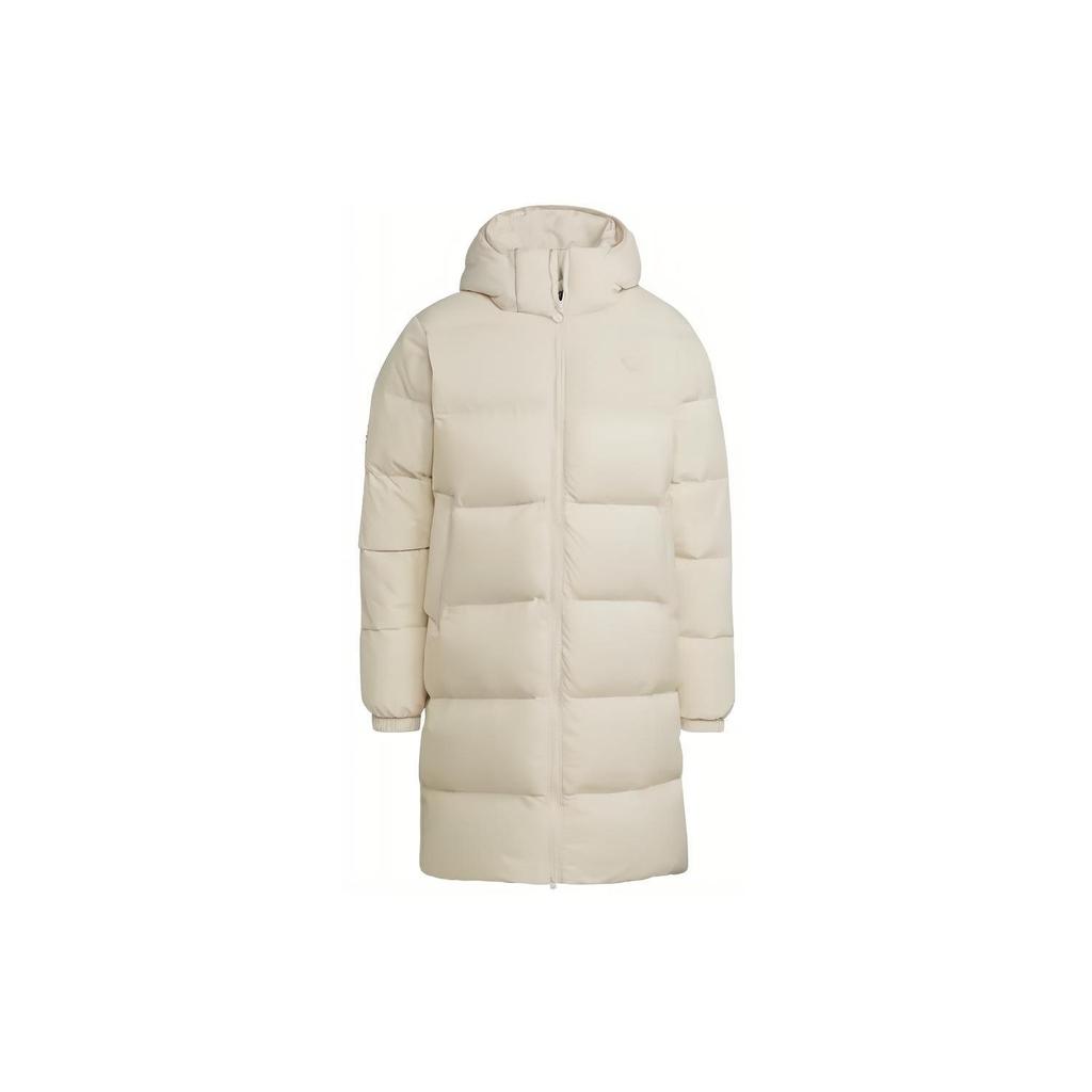 Adidas Originals Thick Hooded Zip-Up Parka Men Outerwear Beige HL9208