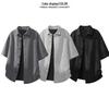 Wassup Sohot Men's American Retro Textured Short Sleeve Shirt