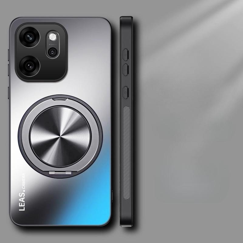 AG Matte Magnetic Case for OPPO Reno 14 Pro 14F 360° Rotating Ring Holder Wireless Charging Hard Cover for OPPO Reno 14 F