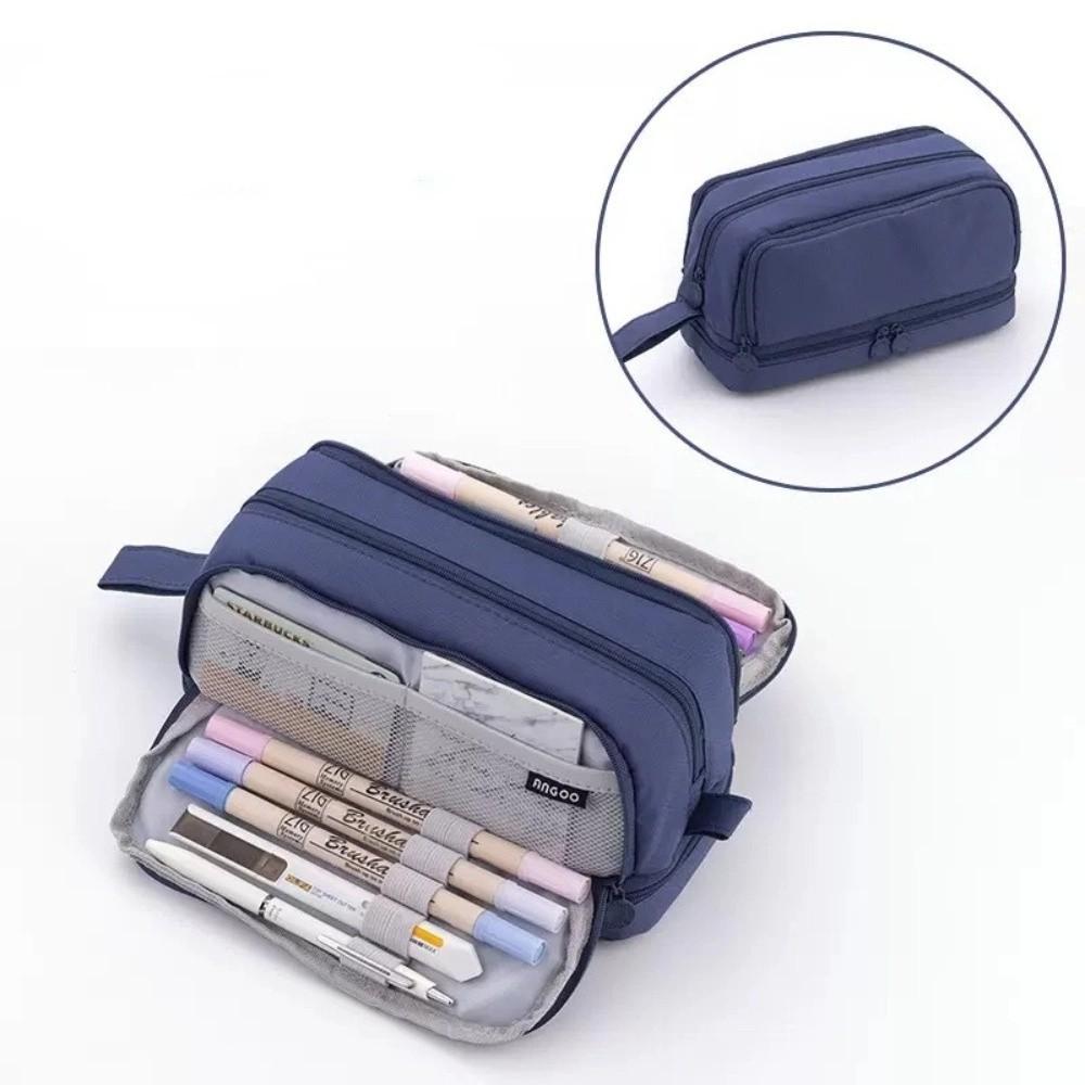 Large Capacity Students Pencil Pouch Multi-layer Pen Storage Bag Practical Pencil Case  Students