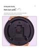 Home Living Room Silent Quartz Wall Clock with Glass Mirror Surface