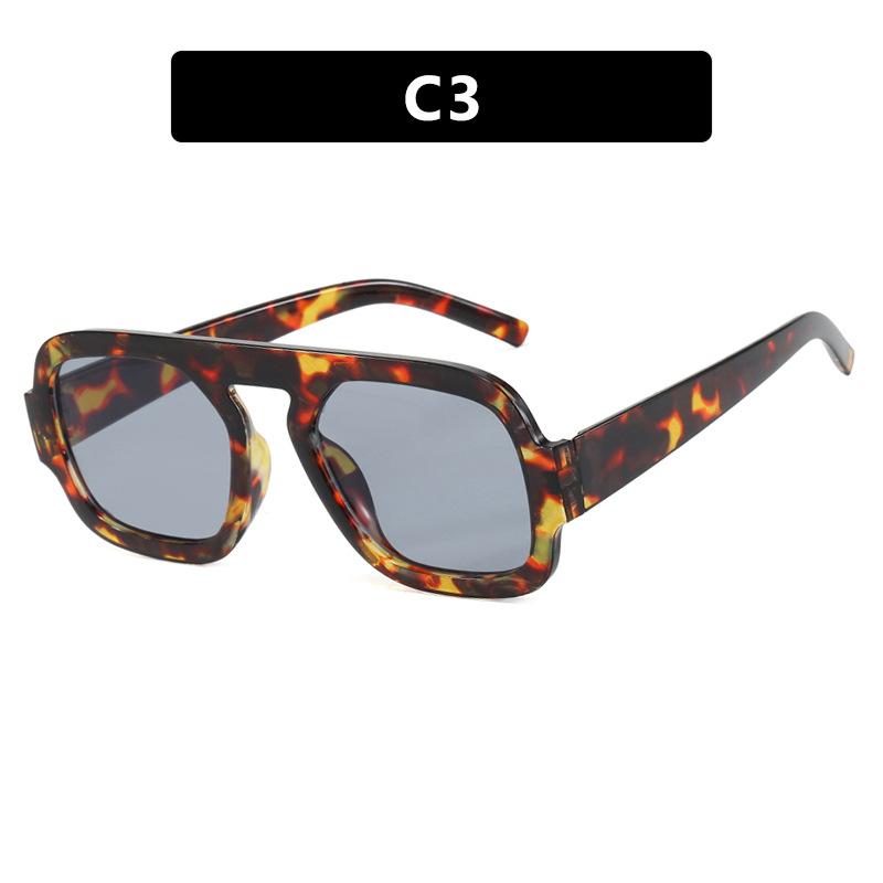 Vintage Big Frame Square Women Sunglasses Brand Black Cool Men Sun Glasses One Piece Designer Pilot Sun Glasses Eyeglasses