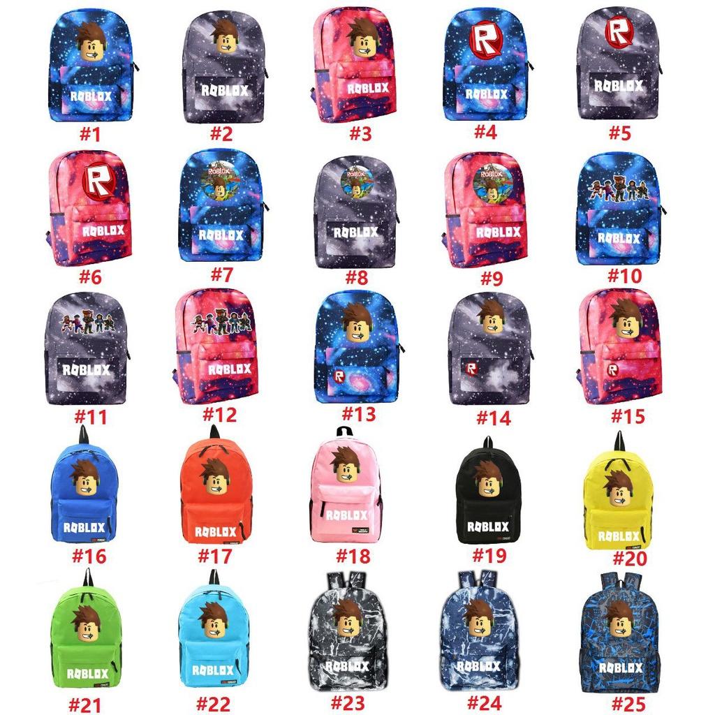 Roblox Pattern School Backpack With Starry Background And Large Capacity For Students