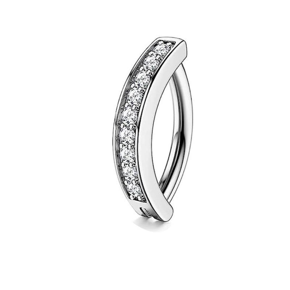 Butterfly Gem Navel Piercing Stainless Steel Shiny Body Jewelry Zircon Belly Button Rings  Stylish