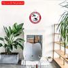 1pc 2d Flat Round Wooden Sign - 20cm No Trespassing On Private Road Warning Video Surveillance Wall Poster Board Courtyard Rigid Safety Sign