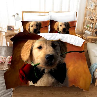 Niedliches Hunde-Luxus-Bettwäscheset 3D-Druck Für Erwachsene Kinder Twin Single Queen King Full Size Schlafzimmer Tier Cartoon Bettbezugsets