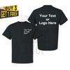 Individuelles Text-T-Shirt, Personalisierter Text, Füge deinen eigenen Text hinzu, Vorne und Hinten
