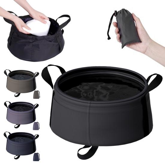 

Portable Foldable Water Basin Large Capacity Storage Basin Stable Leak-Proof Design Folding синій