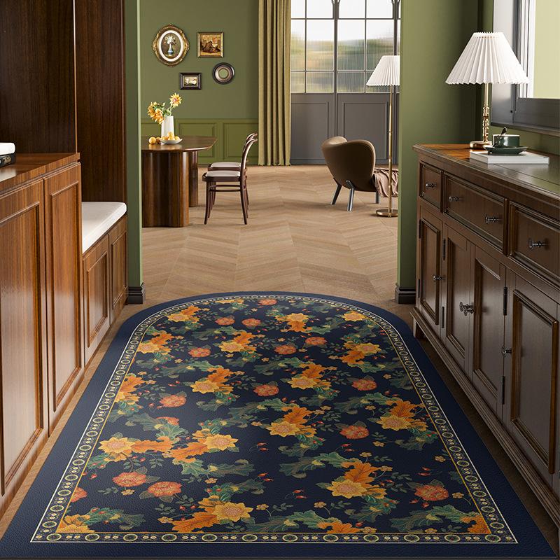 American Light Luxury Home Floor Mat, Waterproof And Non-Slip, Leave-In One Wipe, Arched Foot Mat, Home Entrance Door Inner Door Mat