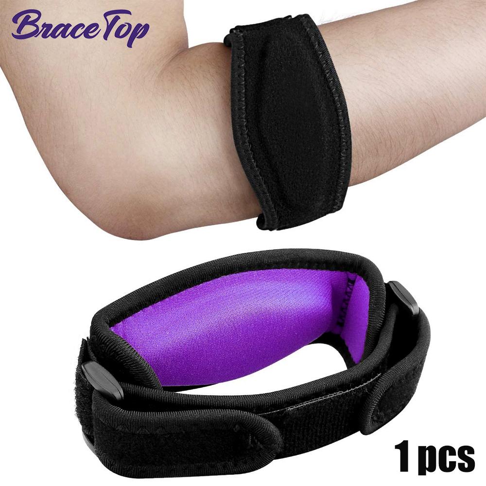 Bracetop 1Pc Tennis Elbow Brace For Tendonitis,Forearm Pain,Golf Elbow Support,Arm Strap Band With Compression Pad For Men Women