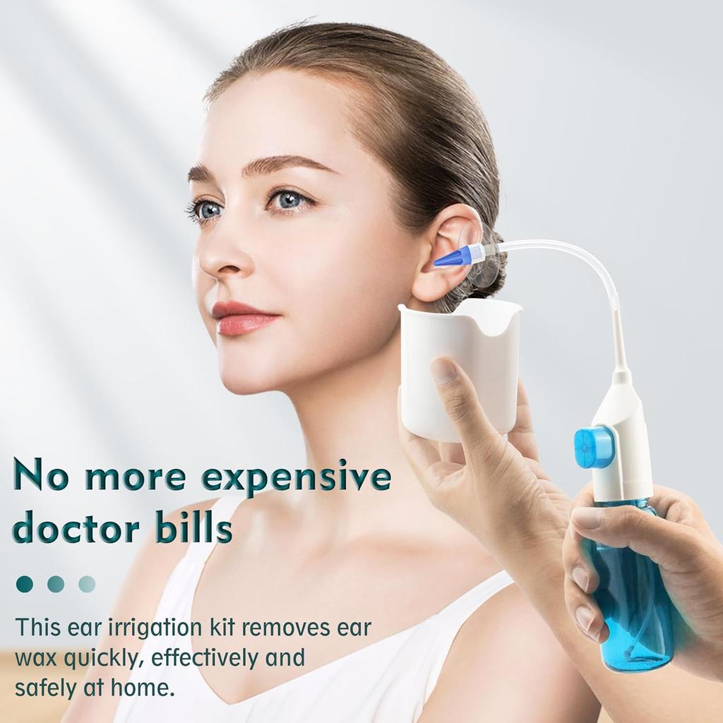 Durable And Safe Ear Wax Removal Tool Manual Ear Irrigation Flushing Kit Ear Cleaner Full Set Of Cleaning Tools And 30 Disposable Soft Ear Tips