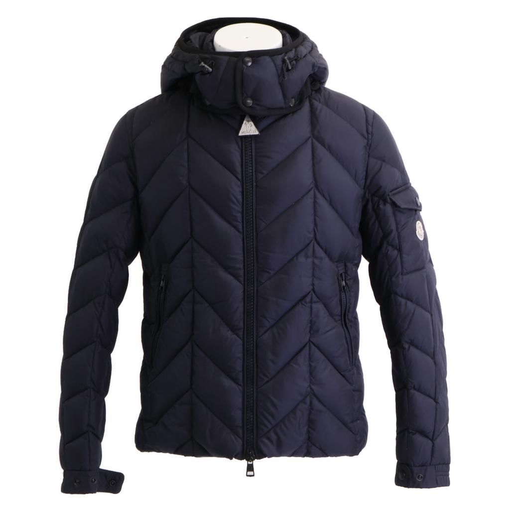 Moncler Domestically Published BERRIAT/Beria Hooded Quilted Down Jacket 1 NavyUsed