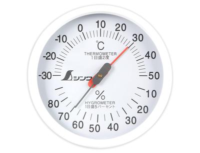 72665 Thermometer and White Hygrometer, Analog,