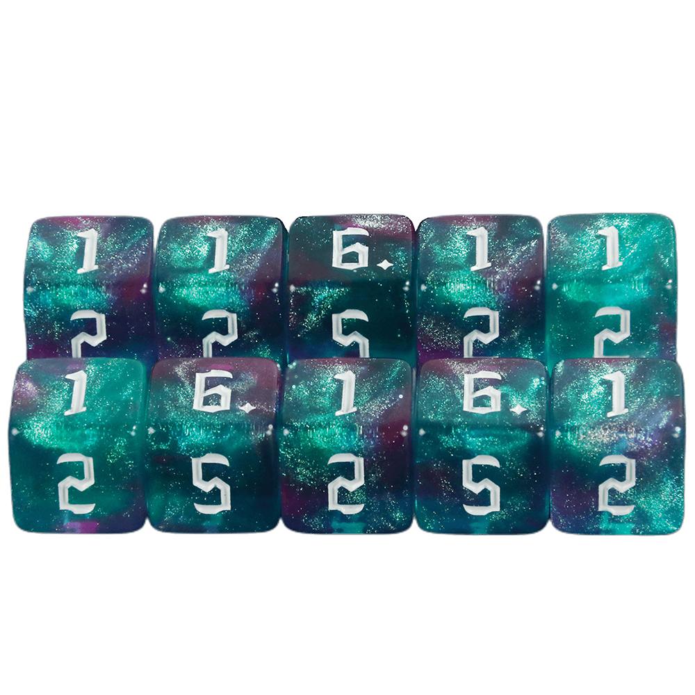 D6 Polyhedral Dice Set 10pcs 6 Sided Digital Dices Table Board Game for Bar Club Party Accessories