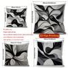 2D Abstract Black & White Patterned Pillow Covers Pattern Cushion Cover Suitable For Sofa Bedroom Car Pillow Cover