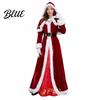 Theme Photography Attire Mrs. Claus Costume for Women Adult Christmas Santa Dress Three-dimensional with White Faux Fur Trim Velvet Xmas Cosplay
