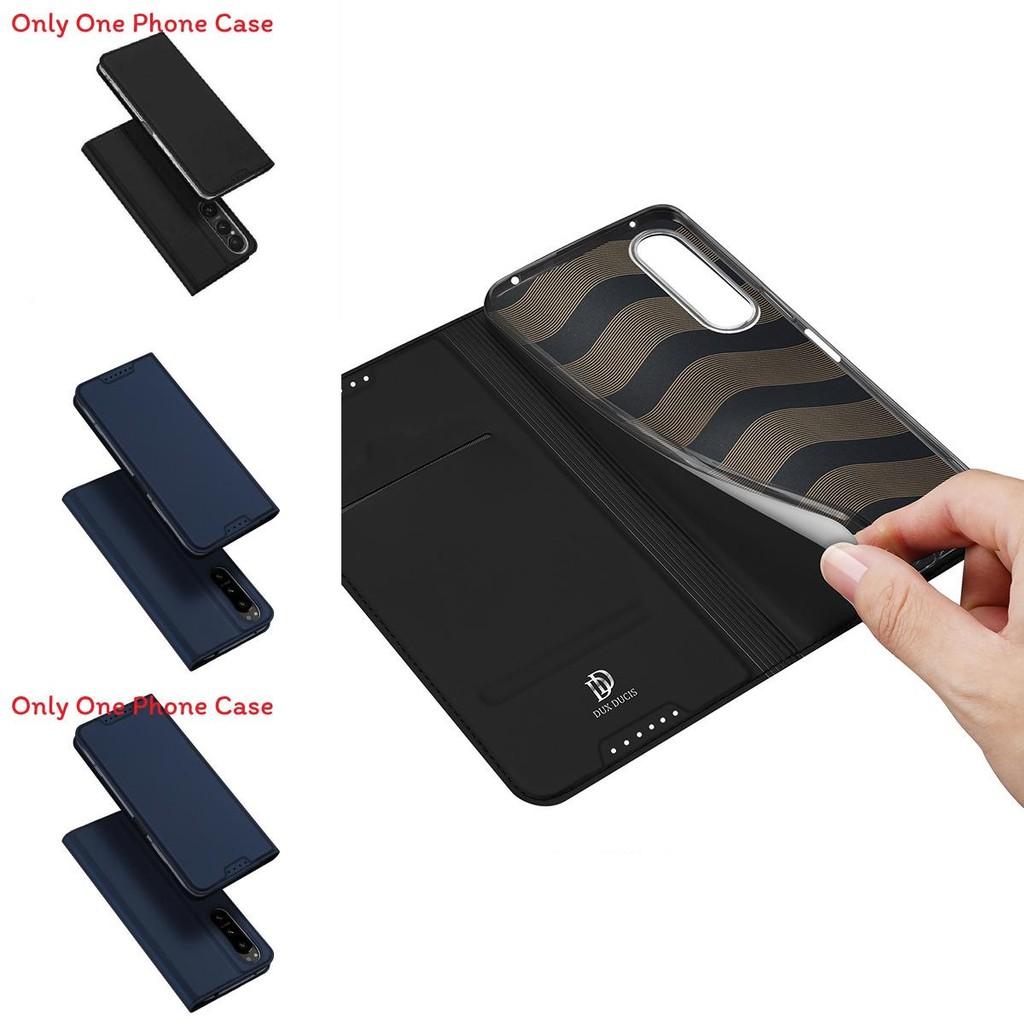 For Sony Xperia 1 Vii Pu Leather Flip Cover With Card Slot And Stand For Business Use