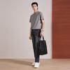 SEVEN Men's Seamless Mulberry Silk Blend Short Sleeve Polo Shirt