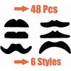 Multi-style Black Adhesive Fake Beard - Festival Party Costume Prop with Realistic Small Beard and Double-sided Tape