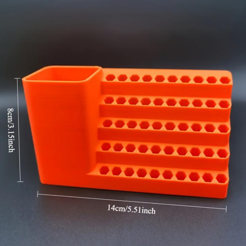 1Pcs Screwdriver Head Storage Toolbox Hole Board Screwdriver Stand Hex Shank Organiser Drill Holder 50 Holes Bit Organiser