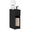 VidaXL Bedside Tables with Drawer 2 Pcs Black Oak 20x36x60 Cm, Side Table, Bedside Cabinet, Side Table for the 858698