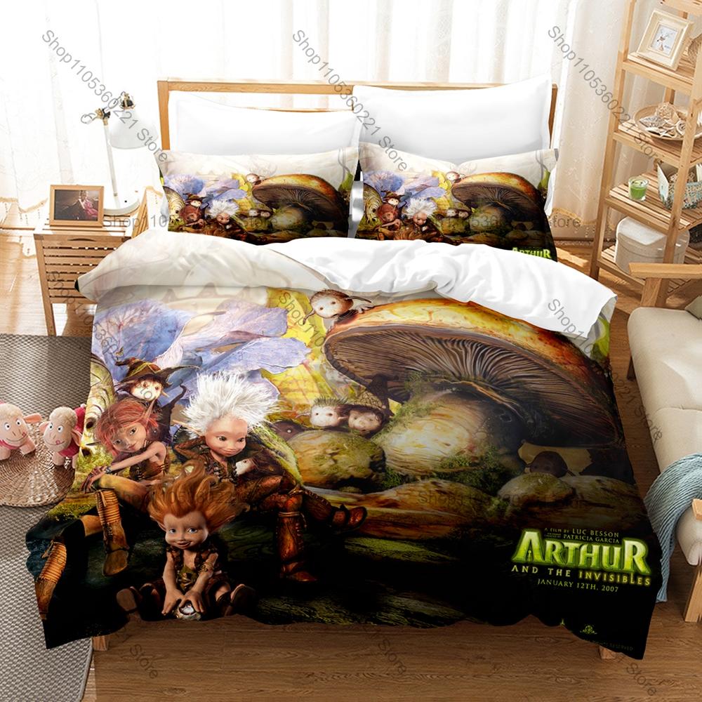 Cool Arthur Selenia Betameche Arthur et les Minimoys Duvet Cover Set 1 Duvet Cover 2 Pillowcases Fairy Tale Cartoon Bed Linens G