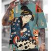 Summer Japanese style T-shirt men's Ukiyoe pattern T-shirt 3D printing