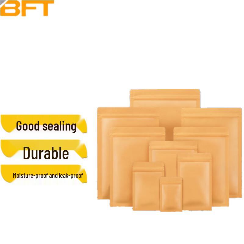 Flat Bottom Kraft Paper Self-Sealing Food Bags