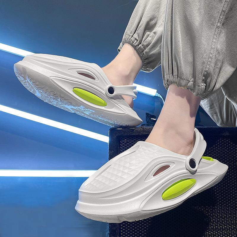 

Men s summer men s sports and leisure outer slippers cool slippers non-slip and wear-resistant shoes beach sandals 44-45 бежевий