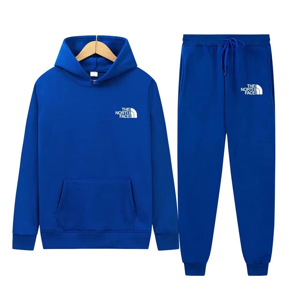 Men's Casual Sportswear Set - Trendy Letter Print Hoodie Pullover