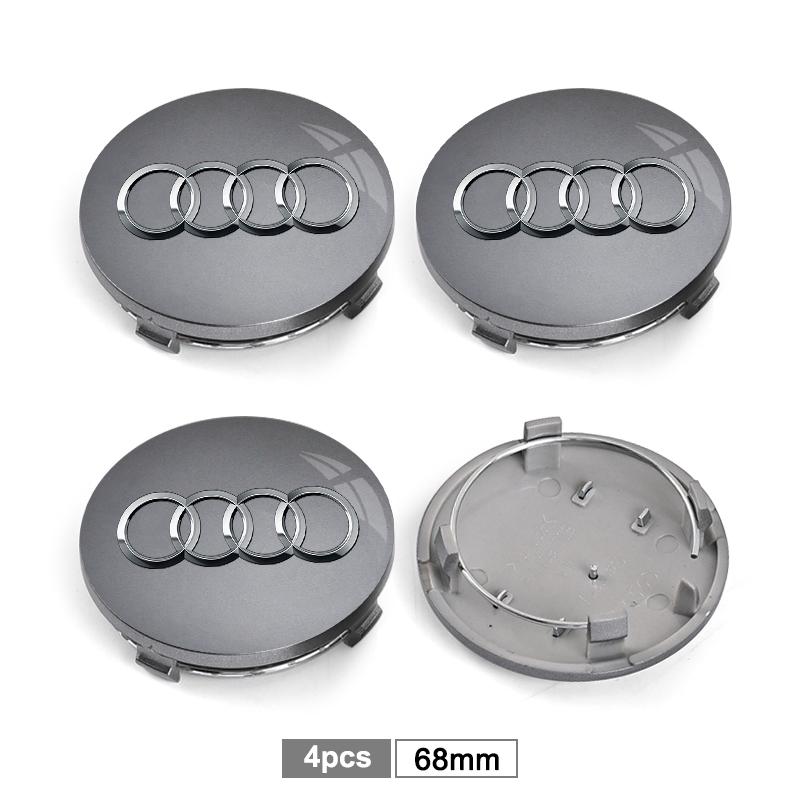 4PCS 60/61/68/69/mm Car Wheel Center Hub Caps Hubcap Tire Rim Covers Replacement For Audi A1 A3 8P A4 B5 B6 B7 B8 A5 A6 C5 C6