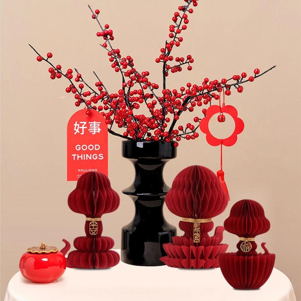 Craft New Year Red Honeycomb Snake Shape Spring Festival Pendant Party Celebration