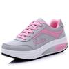 Fashion Women Running Sports Shoes Rocker Shoes Breathable Platform Shoes PU Leather Casual Walking Wedge Heels