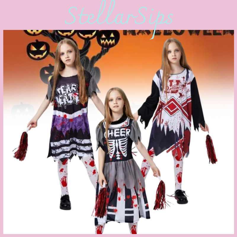 Cosplay Halloween Zombie Costume Cheerleading Team Party Dress Performance Stage