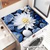Solid Color Washing Machine and Refrigerator Dust Cover: Diatom Mud, Absorbent, Non-Slip, Dirt-Resistant Mat