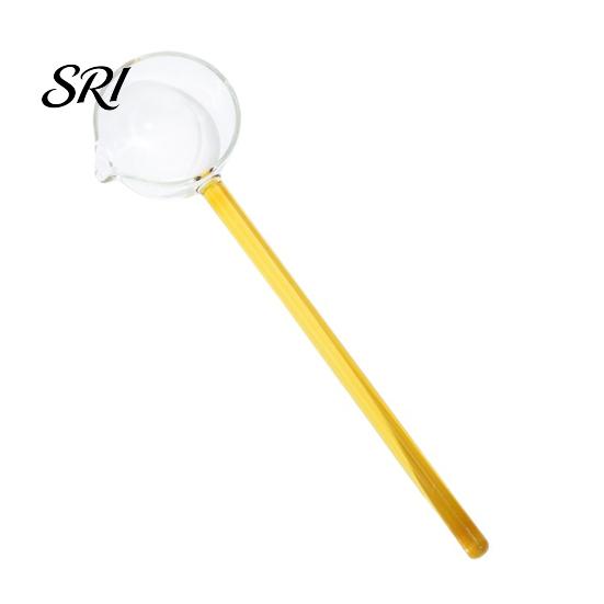 Ergonomic Glass Spoon Handmade Long Handle for Cooking Heat-Resistant Kitchen Utensil Adaptable Tool Stirring Serving Scooping Unique Gift Home Chefs
