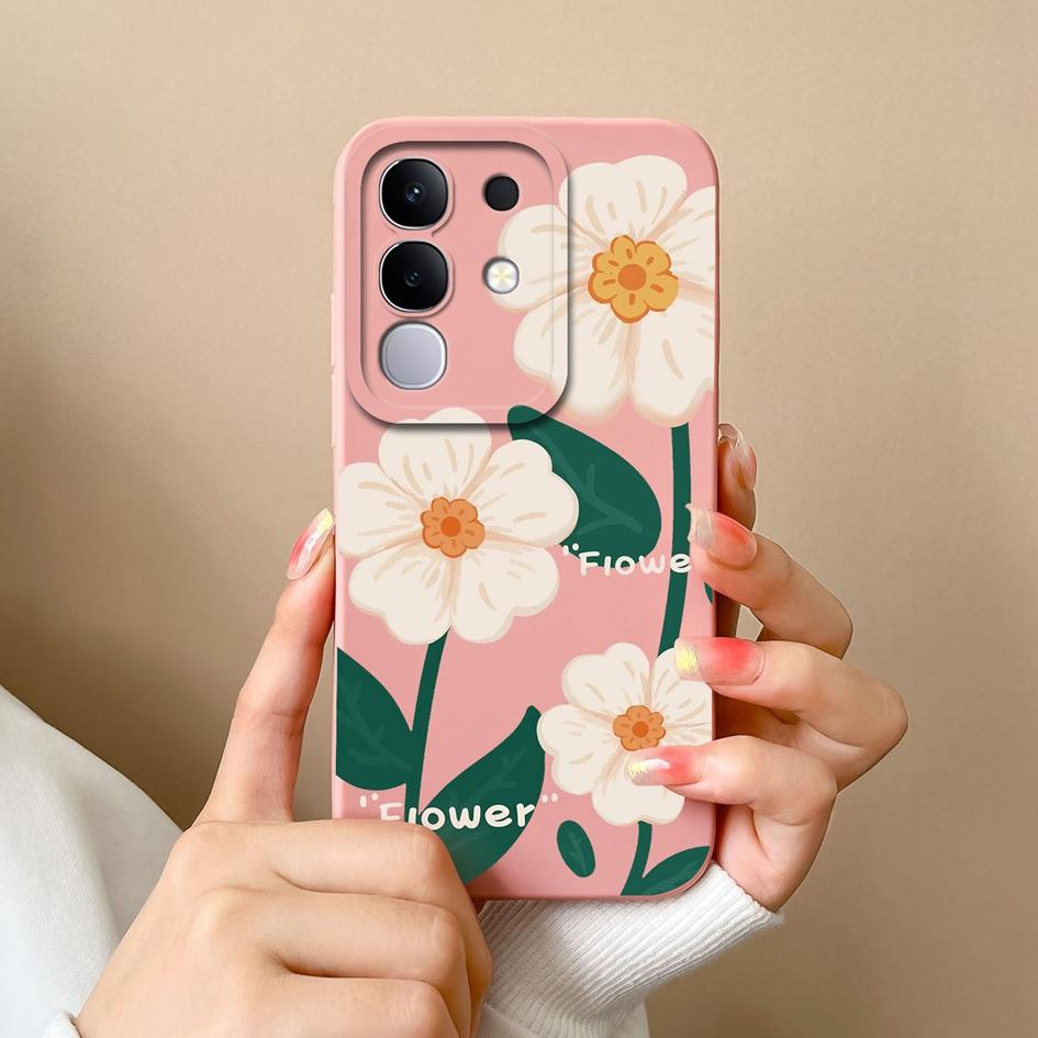 For Vivo Y29 Y 29S Y04 T4x 4G 5G New Case Fashion Flower High Quality Silicone Protective Shell For VivoY 29 Y29S Y 04 T4x Funda