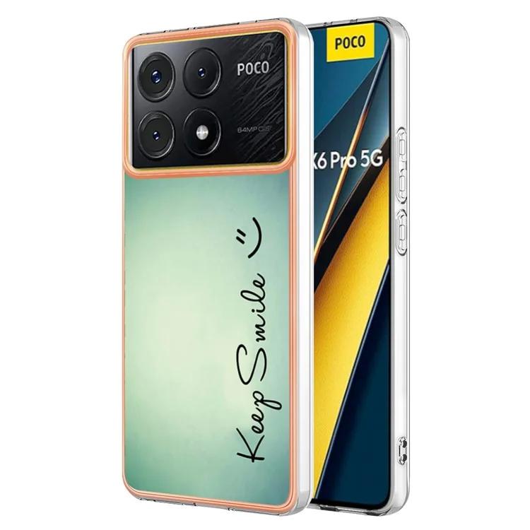 

YB IMD Series-19 Style-D для Xiaomi Poco X6 Pro 5G / Redmi K70E 5G чехол с гальваническим покрытием TPU мягкий чехол для телефона