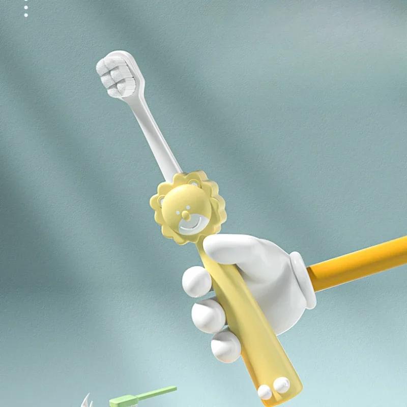 Cartoon Lion Kinder Weiche Zahnbürste Mundreinigung Haushalt Zahnpflege Kinder 2-6 Jahre Zahnbürste Babypflege Zubehör